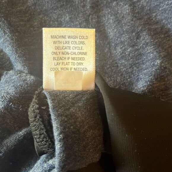 Converse One Star Black Blue Colorblock Long Sleeve Top Small Skate Grunge Emo - Picture 6 of 8